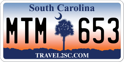 SC license plate MTM653