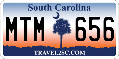 SC license plate MTM656