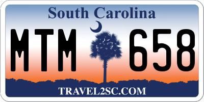 SC license plate MTM658