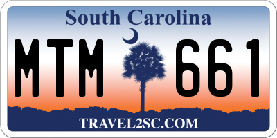 SC license plate MTM661