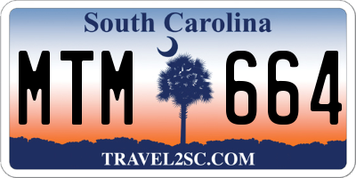 SC license plate MTM664