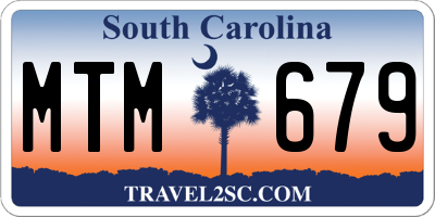 SC license plate MTM679