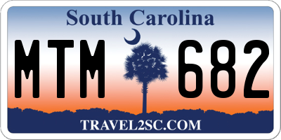 SC license plate MTM682