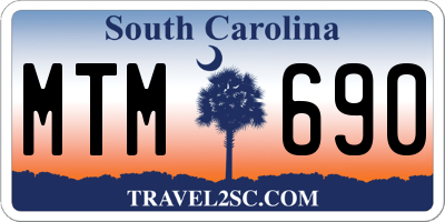 SC license plate MTM690