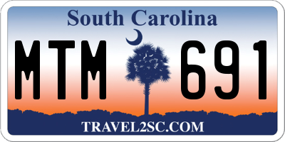 SC license plate MTM691