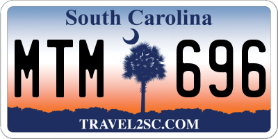 SC license plate MTM696