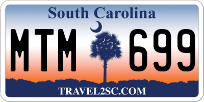 SC license plate MTM699