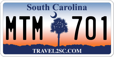 SC license plate MTM701