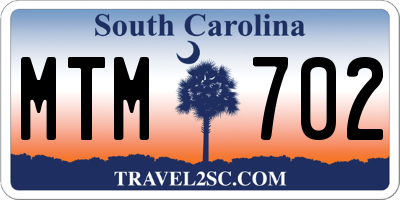 SC license plate MTM702