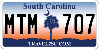 SC license plate MTM707