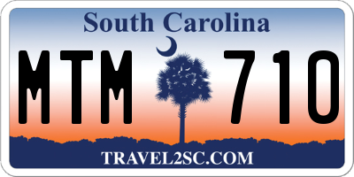 SC license plate MTM710