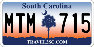 SC license plate MTM715