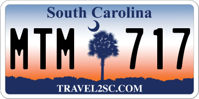 SC license plate MTM717