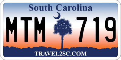 SC license plate MTM719