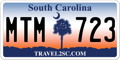 SC license plate MTM723