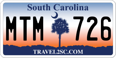 SC license plate MTM726
