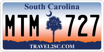 SC license plate MTM727