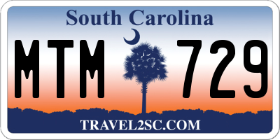 SC license plate MTM729