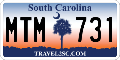 SC license plate MTM731