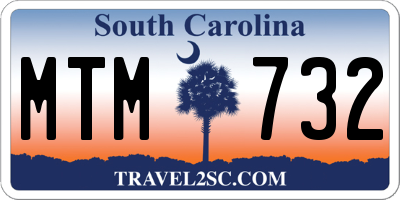 SC license plate MTM732