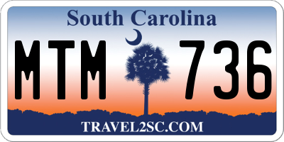SC license plate MTM736