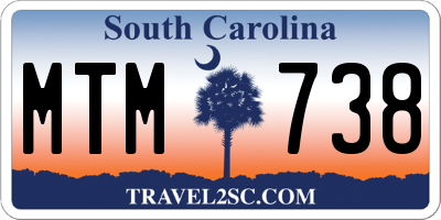 SC license plate MTM738