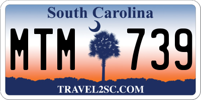 SC license plate MTM739