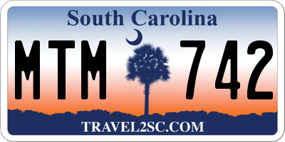 SC license plate MTM742