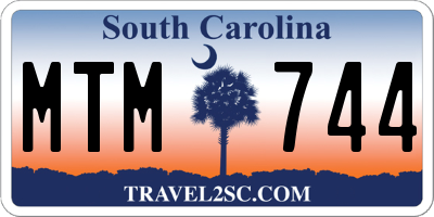 SC license plate MTM744
