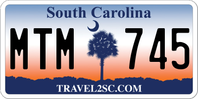 SC license plate MTM745