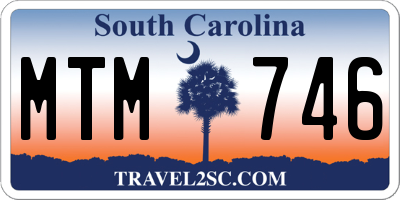 SC license plate MTM746