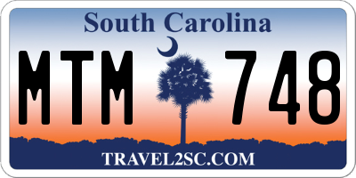SC license plate MTM748