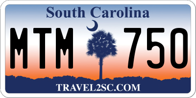 SC license plate MTM750