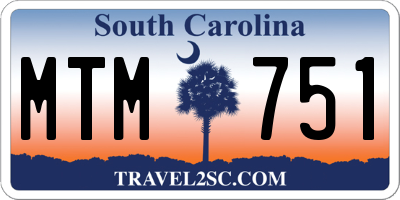 SC license plate MTM751