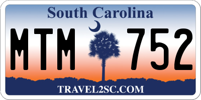 SC license plate MTM752
