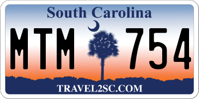 SC license plate MTM754