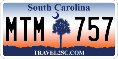 SC license plate MTM757