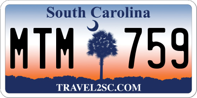 SC license plate MTM759