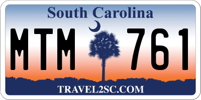 SC license plate MTM761