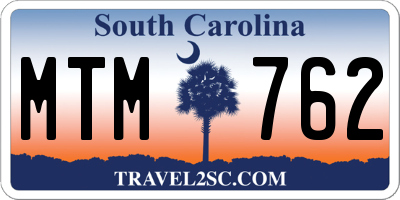 SC license plate MTM762