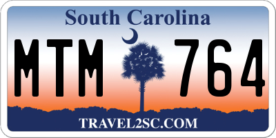 SC license plate MTM764