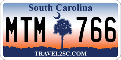 SC license plate MTM766