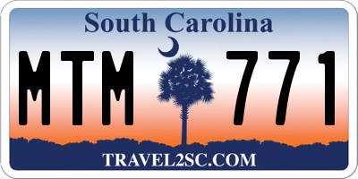 SC license plate MTM771