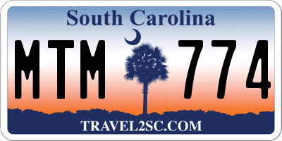 SC license plate MTM774
