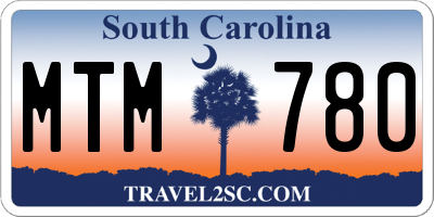 SC license plate MTM780