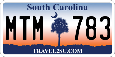 SC license plate MTM783