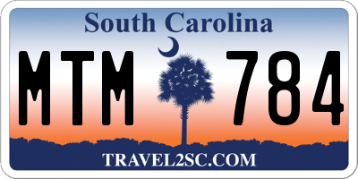 SC license plate MTM784
