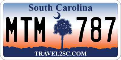 SC license plate MTM787