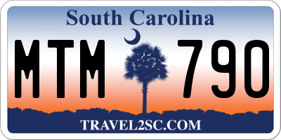 SC license plate MTM790