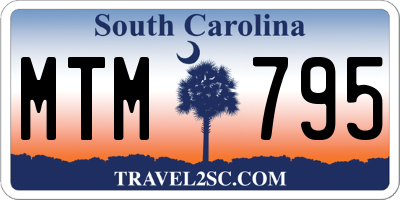 SC license plate MTM795